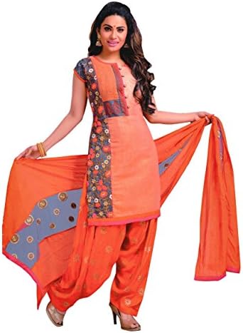 Manmandir Chanderi Silk Partywear Salwar Kameez Readymade with Patiala Bottom