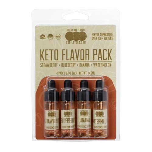 OOOFlavors KETO Flavor 4 Pack - Flavored Liquid Concentrate (Fruit)