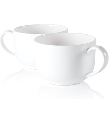 Amazon.com: Everyday White by Fitz and Floyd Beaded Set of 2 Soup