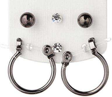 Amazon アライブ スタッド 6点セット 樹脂ポスト ノンアレルギー サークル フープ ピアス レディースブラック ピアス 通販