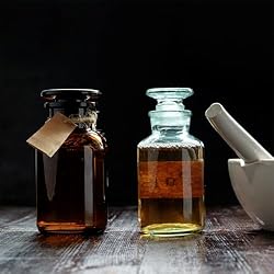 PATIKIL Reagent Media Bottle, 3 Pcs 30ml Glass Wide