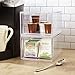 STORi Stackable Clear Plastic Coffee Pod and Tea Bag Organizer Drawers | set of 2