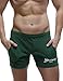 SEOBEAN Mens Low Rise Sports Soft Running Training Short Pants (Large/31-33 Inch, 2792 Green)