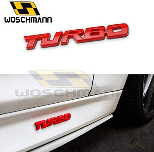 Woschmann-3D Metal Turbo Car Side Fender Rear Trunk Emblem Badge Decals for All Cars (Red) Woschmann-3D Metal Turbo Car Side Fender Rear Trunk Emblem Badge Decals for All Cars (Red)