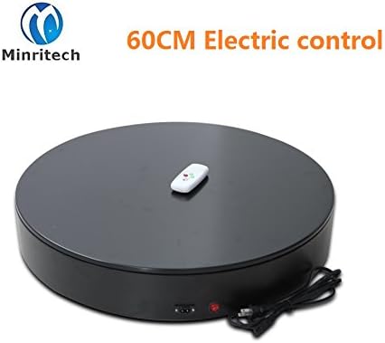 Minritech 80kg 60cm Clothing Display Platform Of 360 Degrees Electric Rotating Speeds Control For Intelligent Remote Rotary Table (60CM 90s/r 80kg black)