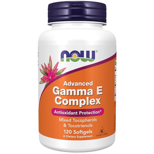 NOW Supplements, Advanced Gamma E Complex, Mixed Tocopherols & Tocotrienols, Antioxidant Protection*, 120 Softgels