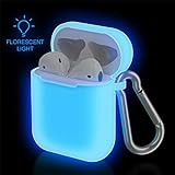 EnPro AirPods Case, Upgrade Luminescent Protective Silicone Cover Shockproof Protective Premium Silicone Cover Skin Soft Silicone Chargeable Headphone Case Compatible with Apple Airpods 2 and 1