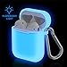 EnPro AirPods Case, Upgrade Luminescent Protective Silicone Cover Shockproof Protective Premium Silicone Cover Skin Soft Silicone Chargeable Headphone Case Compatible with Apple Airpods 2 and 1