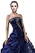 DLFashion Strapless A-line Embroidered Taffeta Prom Dress
