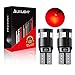 AUXLIGHT 194 168 2825 W5W T10 LED Bulbs Brilliant Red, Ultra Bright Error Free 9-SMD 2835 Chipsets Replacement for Car Interior Dome Map Door Courtesy License Plate Lights (Pack of 2)