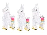 Llama Pinata - 3-Pack Miniature Llama Pinatas for Girls Birthday, Fiesta, Cinco de Mayo Party Supplies, Cute Prop, Centerpiece, Llama Party Decorations, Mini Sized 10.5 x 5 x 2 Inches