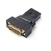 HDMI to DVI Connector ,HENGSHENG Rotate 90 180 360 degree Female to Male gold adapter HDMI to DVI to HDMI Connector Gold Converter Adapter for multimedia