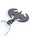 316L Stainless Steel Pendant 1.1592X0.8688 Inch Batman Black Necklace 22