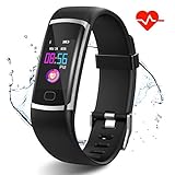 Fitness Tracker HR, Activity Tracker with Heart Rate Monitor and Sleep Monitor,Waterproof Pedometer, Step Counter, Calories Counter for Android & iPhone