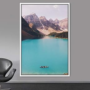 signwin Framed Canvas Mountain Lake View Global Landscape...