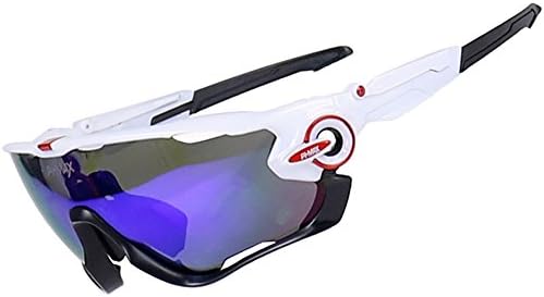 PHMAX Polarized Sports Sunglasses With 5 Interchangeable Lenses and Scratch Resistant for Men and Women Outdoor Running Cycling Fishing Driving Golfing Camping,UV 400 Protection (Phmax-007(5 lenses))