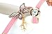 BESSKY Women Faux Pearls Rhinestone Butterfly Bracelet Quartz Analog Watch