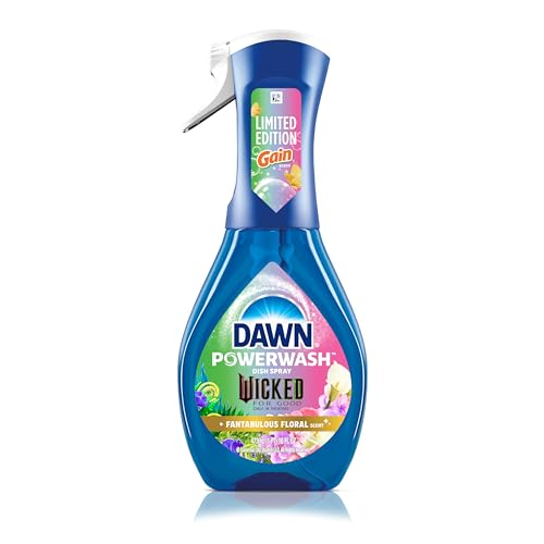 Dawn Powerwash Spray, Wicked: For Good Limited Edition Dish Soap, Dishwashing Liquid, Fantabulous Floral, 1 Starter Kit, 16 Fl Oz