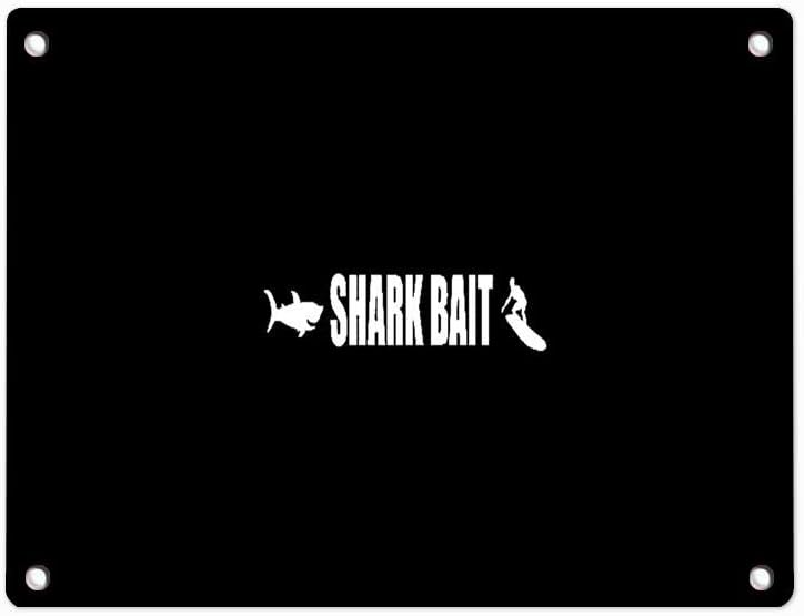 Decorative Metal Tin Sign, Tin Poster, Wall Ornament Coffee Decor Art, Size 12" X 8" [Shark Bait Fun]