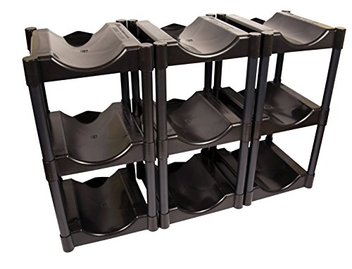 Bottle Buddy 3 Tier System ,9-Bottle, Black