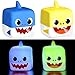 Tinabless Sharks Light Up Bath Toys, Flashing Color in Water & Spray Water Rubber Floating Set for Kids Babies and Toddlers Bathtub Bathroom Shower Games Swimming Pool Party (2 Packs)
