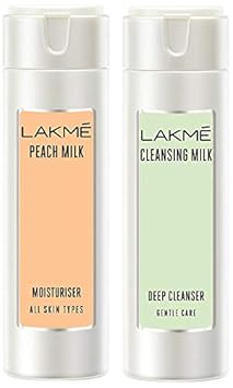 Lakme Peach Milk Moisturizer Body Lotion 200 ml & Lakme Gentle and Soft Deep Pore Cleanser, 60 ml
