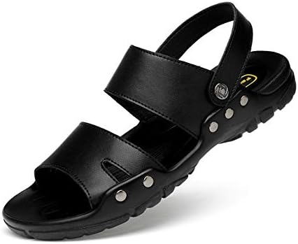 Men's Sandals Leather Non-Slip Dual Leisure Beach Shoes Breathable Sandals and Slippers