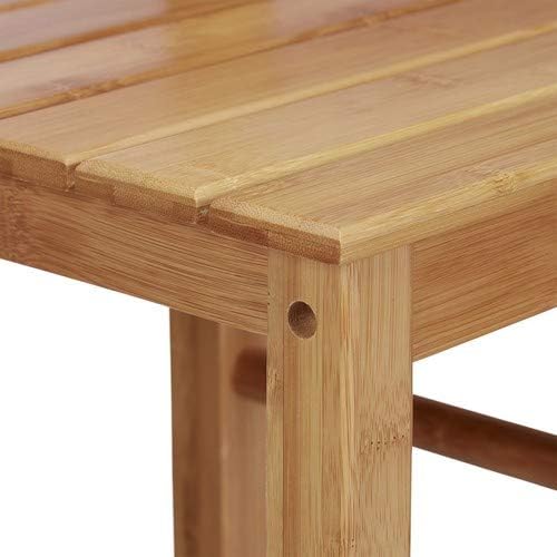 Relaxdays Bamboo Decor Chair, 57 x 27 x 29 cm, Small Flower Stand, Wooden Seat, Children's Chair, Bamboo, natural - Image 5