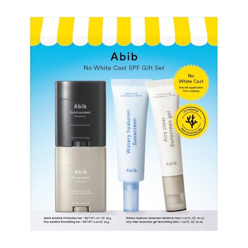 Abib No White Cast SPF Gift Set 4EA Suncare Travel Essentials 41Lo9+szaeL