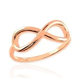 High Polish 10k Rose Gold Infinity Ring