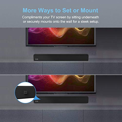 BESTISAN 100 Watt HDMI Sound Bars for TV with Built in Subwoofer Home