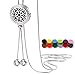 RoyAroma Aromatherapy Essential Oil Necklace Stainless Steel Locket with 12PCS Felt Pads, 19.7'' Adjustable Chain Stainless Steel Perfume Necklace