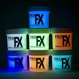 7 Color Set of 1oz Glow in the Dark Paint, Luminous, Glowing