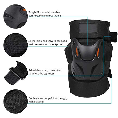 Penghayi Injuries Relief Hiking Knee Support Cycling Knee Guard with Adjustable Strap Adult Child Skateboard Roller Skating Knee Protective Safety Gear Pad Mountaineering - Thumbnail 2