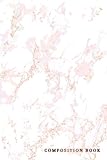 Composition Book: Marble + Gold Quad Ruled 4 x 4