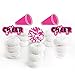 Big Dot of Happiness We Got Spirit - Cheerleading - Dessert Cupcake Toppers - Birthday Party or Cheerleader Party Clear Treat Picks - Set of 24