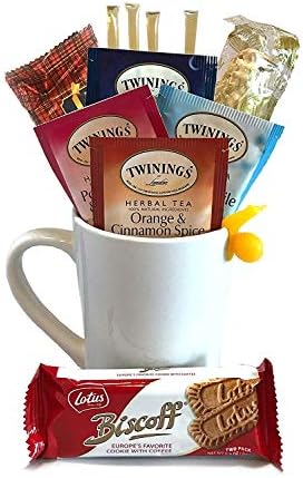 Fall Autumn Holiday Gift – Coffee Gifts - Tea Gifts – Pumpkin Spice Gift – Care Package – Miss You Gift! Great Gift Basket for Fall and Autumn Gifts! (Twinings Herbal Teas)