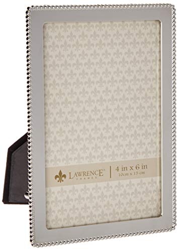 Lawrence Frames Metal Picture Frame with Delicate Outer Border of Beads, 4 by 6-Inch, Silver - //medicalbooks.filipinodoctors.org