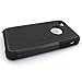 Pasonomi iPhone 4 Case-Premium Heavy Duty Hybrid Shockproof Durable Bumper Armor Cover for Apple iPhone 4S/4(Black)