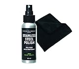 Caron & Doucet - 100% Natural Stainless Steel Polish Bundle: 2 Items; 1 Stainless Steel Polish, 1 Black Microfiber Cloth