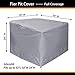 Gas Fire Pit Cover Square - Premium Patio Outdoor Cover Heavy Duty Fabric with PVC Coating,100% Waterproof,Anti-Crack,Fits for 30 inch,31 inch,32 inch Fire Pit / Table Cover (32”L x 32”W x 24”H,Gray)