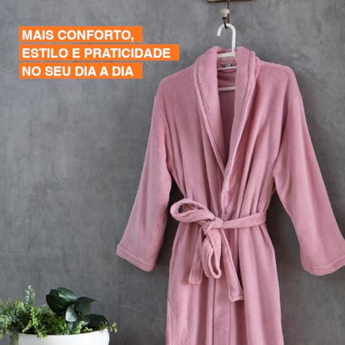 Roupão Microfibra Feminino Masculino Unissex Adulto Quentinho Inverno Frio Super Macio Confortável Antialérgico Secagem Rápida Saída de Banho Casa Hotel Enveloz