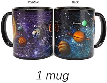 Creative Ceramic Mug Color Changing Mug Heat Revealing Coffee Cup Friends Gift Student Breakfast Cup Star Solar System Mug ( Color : Starry Sky )