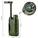 SurviMate Portable 0.01micron Water Filter Pump with 3 Filter Stages,2 Replaceable Pre-Filter, Water Purifier Pump with activated carbon filter for Hiking Camping Traveling and Emergency use (Green)