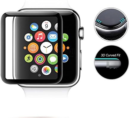 Full Apple Watch Tempered Glass Screen Protector Black Edge Screen Film for iwatch 38mm Series 1
