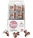 Decorative Push Pins with Clips | Rose Gold Thumb Tacks for Cork Boards, Bulletin Boards and Cubicle Walls |