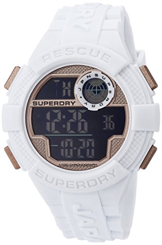 Superdryunisex Syg193wrg Digital Display Quartz White Watch