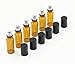 5ml Amber Glass Roller Bottles Bottle Container with Metal Ball for Essential Oil, Aromatherapy, Perfumes and Lip Balms (12)