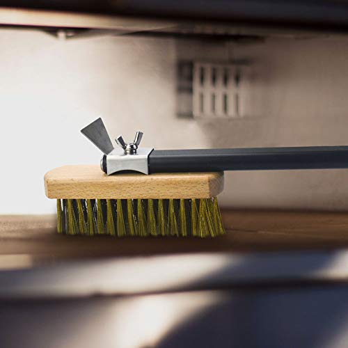 SHANGPEIXUAN Pizza Brush Commercial Grill Brush with 47-Inch Aluminum Handle