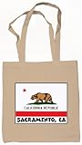 Souvenir Sacramento California Tote Bag Natural